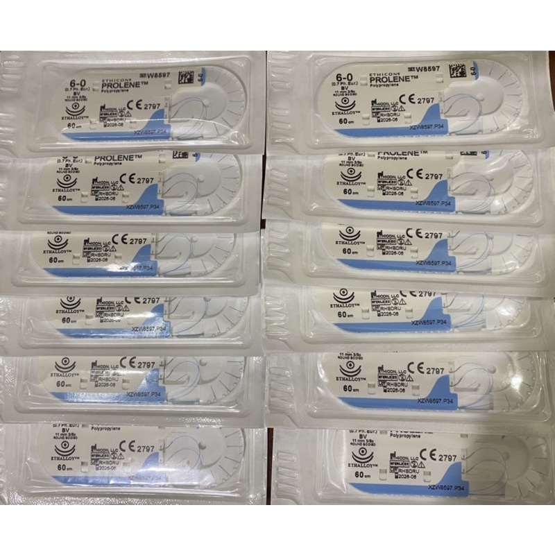 Chỉ phẫu thuật tiệt trùng PROLENE 6/0-W8597 (giá 1 sợi hộp 12 sợi)