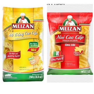 Mì trứng Meizan 250g / Nui Meizan 200g Ống dài