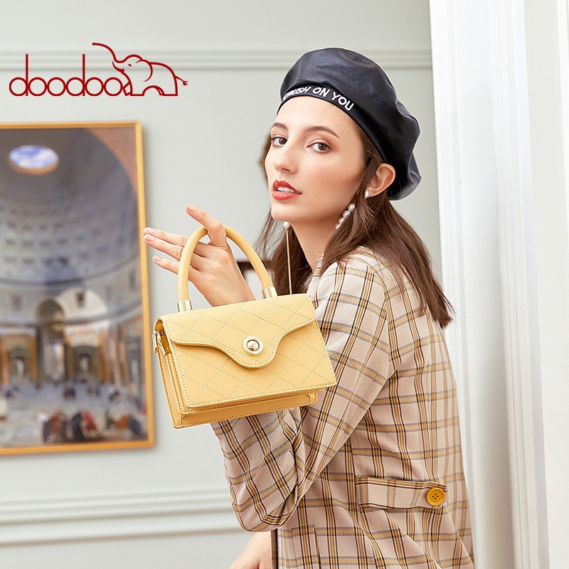 Túi xách nữ đẹp cao cấp DooDoo D9593 Túi xách nữ thời trang hàn quốc cao cấp phân phối chính hãng giá rẻ