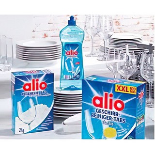 Combo bộ sản phẩm viên Alio 100v, muối 2kg và nước bóng 1000ml