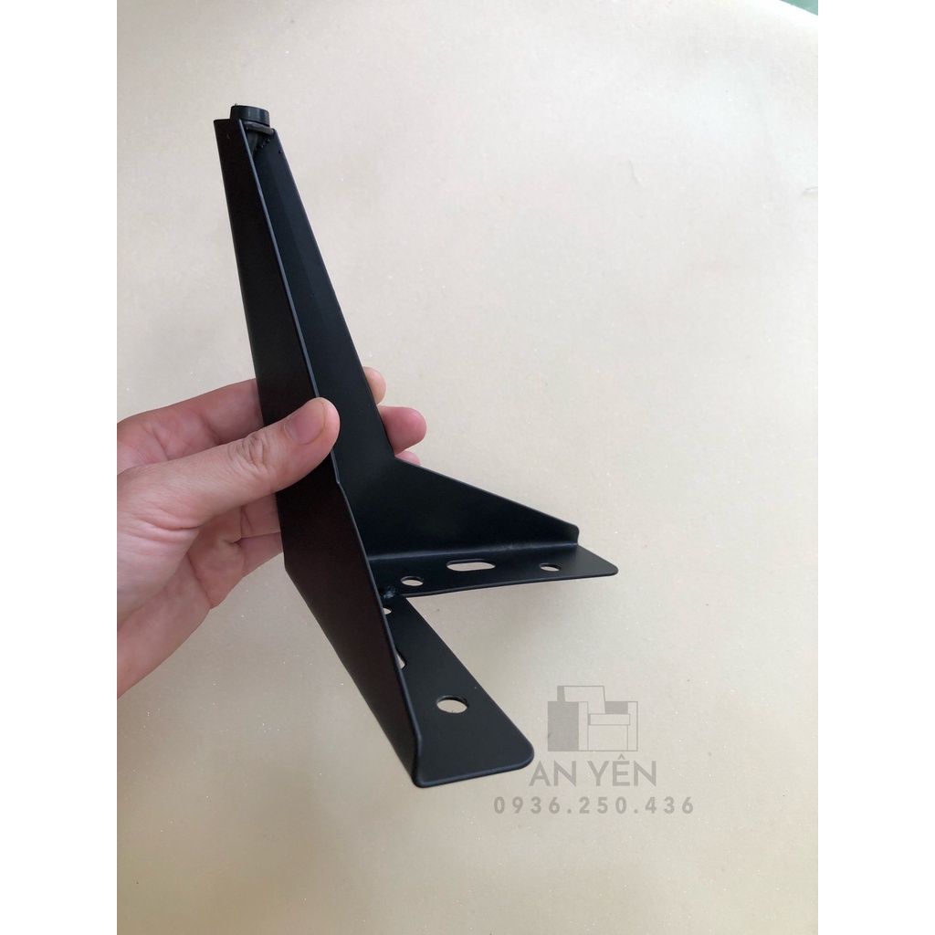 Chân Ghế Sofa Chữ T Sắt Si Đen Nhám Mờ Bắt Tủ Kệ Giường AYP08