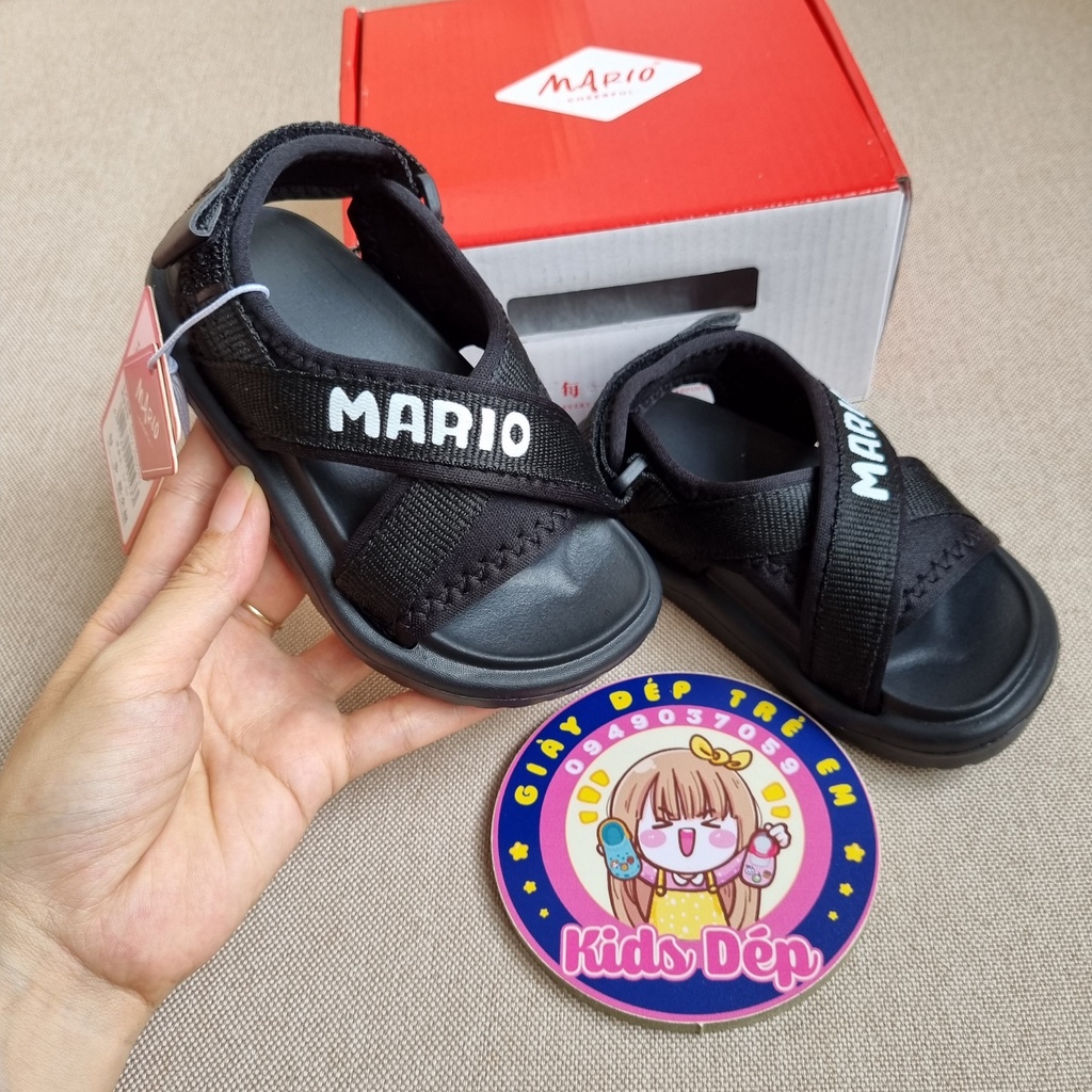 Giày Sandal quai dán Cheerful Mario cho bé trai gái 2-8 tuổi (MS6214)