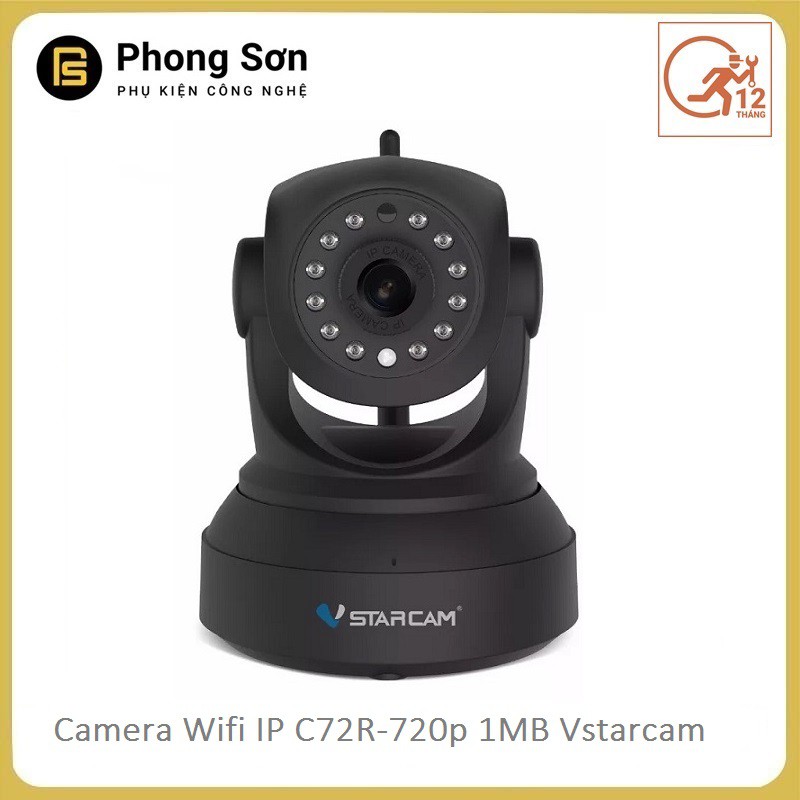 Camera Wifi IP Trong nhà C72R HD720p Vstarcam, màu đen chính hãng, Bảo hành 12 tháng | BigBuy360 - bigbuy360.vn