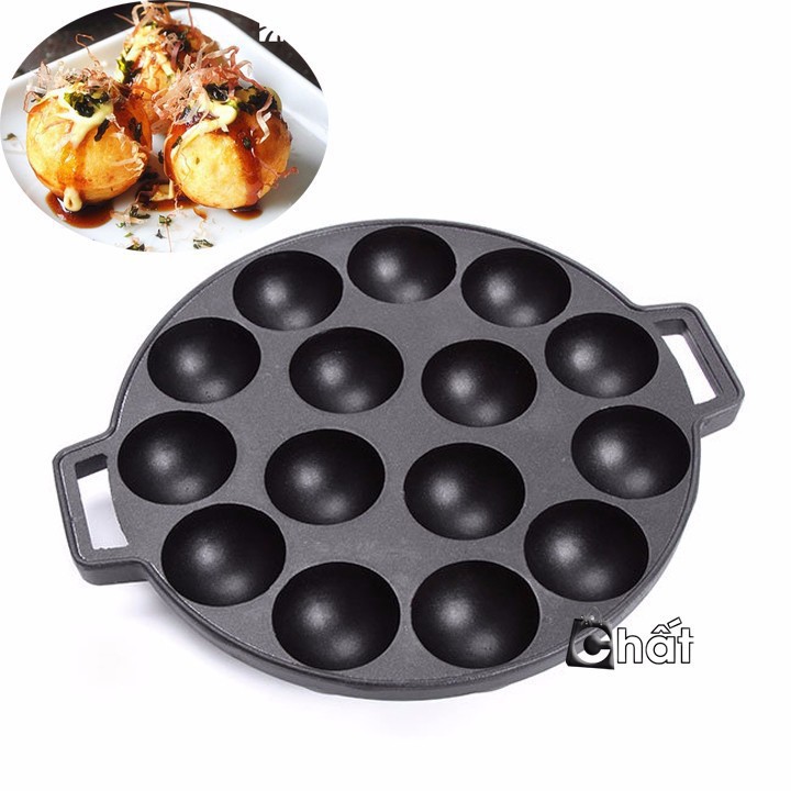 Khuôn Không Dính Làm Bánh Bạch Tuộc Takoyaki Nhật 14 Bánh