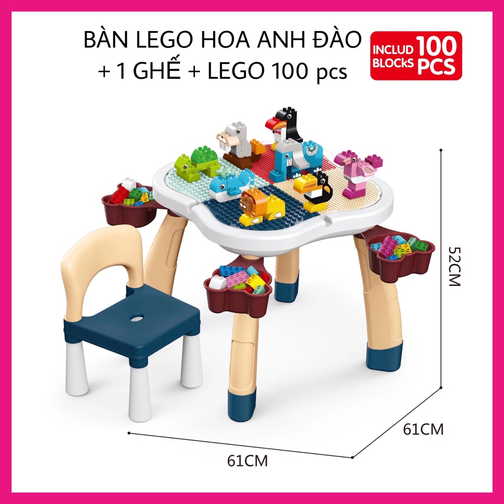 BỘ ĐỒ CHƠI LEGO HOA ANH ĐÀO - BỘ ĐỒ CHƠI GIÁO DỤC CHO BÉ-  CHẤT LIỆU NHỰA CAO CẤP AN TOÀN CHO BÉ