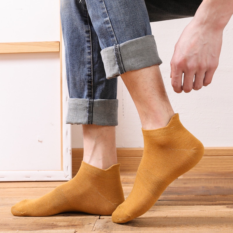 Tất nam, vớ nam cổ ngắn chất liệu cotton siêu thoáng mát thấm hút mồ hôi cực tốt A304 Warm&Cute