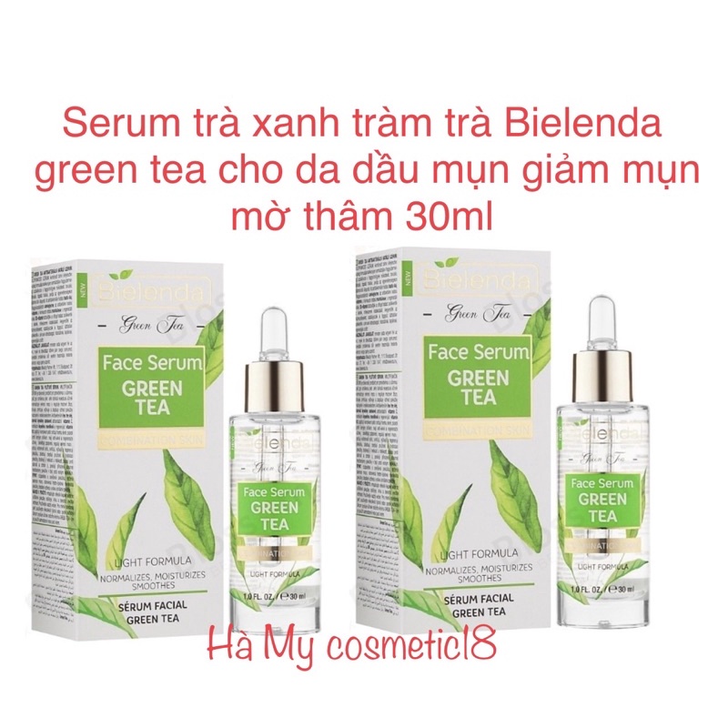 Serum trà xanh tràm trà Bielenda green tea cho da dầu mụn giảm mụn mờ thâm 30ml