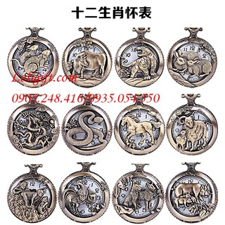 Đồng hồ bỏ túi chi tiết 12 con giáp