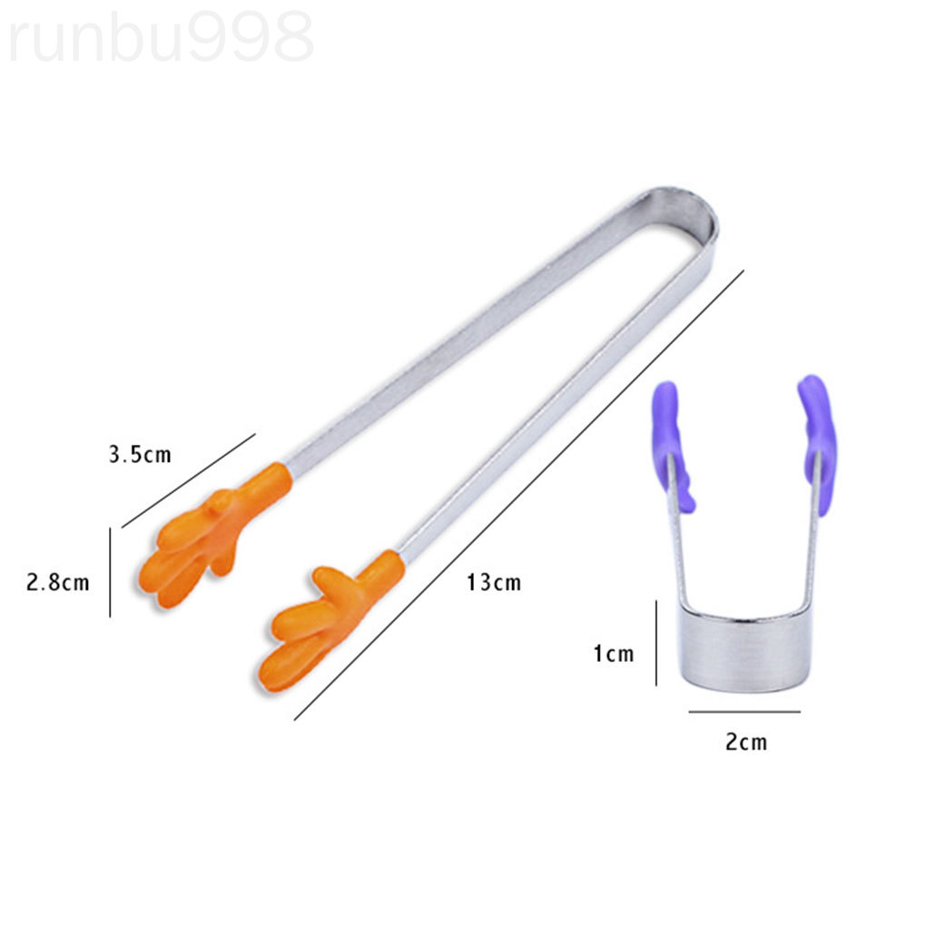 Kẹp thức ăn chống trượt mini bằng thép không gỉ chất lượng cao