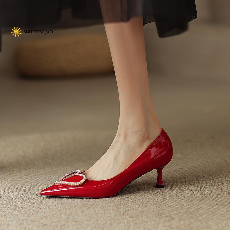 Giày Cao Gót Mũi Nhọn Thiết Kế Mới Thời Trang Mùa Hè 2022