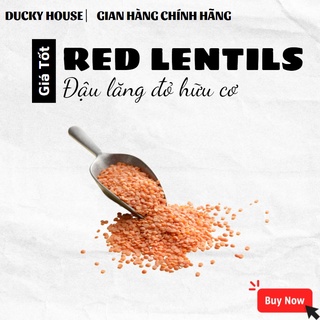Đậu lăng đỏ hữu cơ - nhập khẩu ấn độ - không biến đổi gen - túi 500g