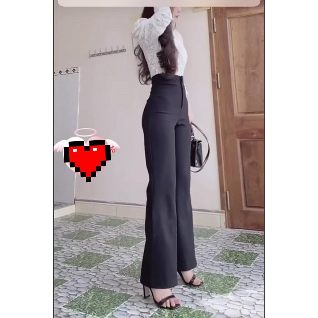 Quần tây ống loe suông ,dáng dài ,cạp cao,chất vitex co dãn nhẹ siêu đẹp | BigBuy360 - bigbuy360.vn