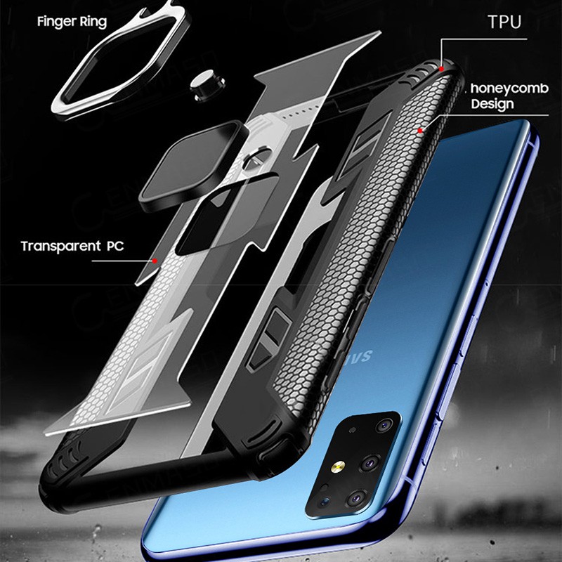 Vỏ samsung galaxy note 10 lite note 10 lite a50 a50s a30s a20 a30 có đế nhẫn trong suốt chống va đập bảo vệ samsung s10 lite cover