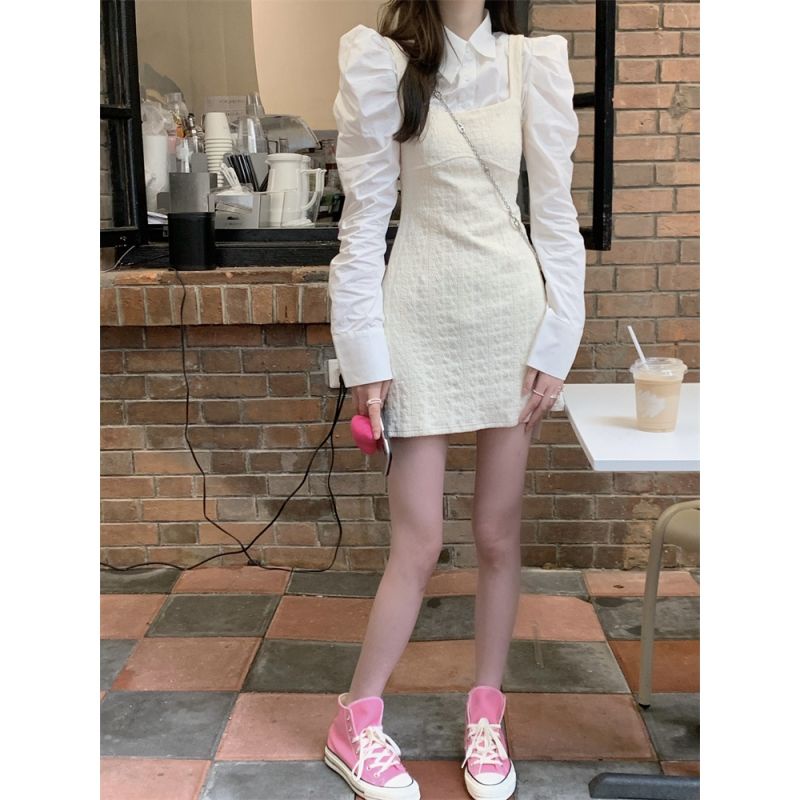 Đầm Hai Dây Ôm Eo Thời Trang Mùa Thu Quyến Rũ Cho Nữ