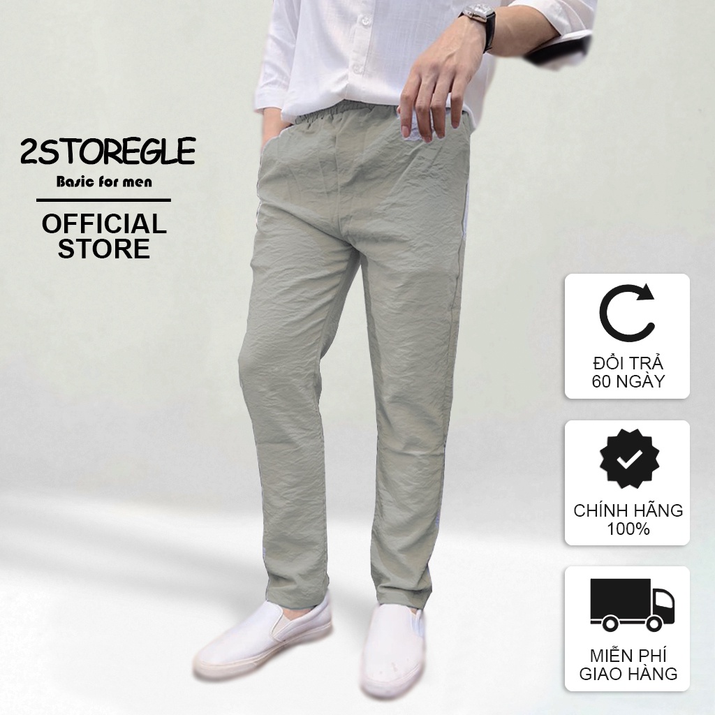 Quần Đũi Nam Xám 2STOREGLE Phong Cách Thời Trang Hàn Quốc Chất Thoáng Mát Không Xù Lông