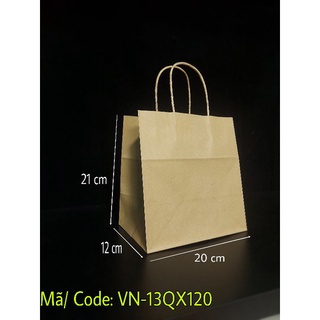Set 50 túi giấy kraft/ giấy xi măng dày 120gsm