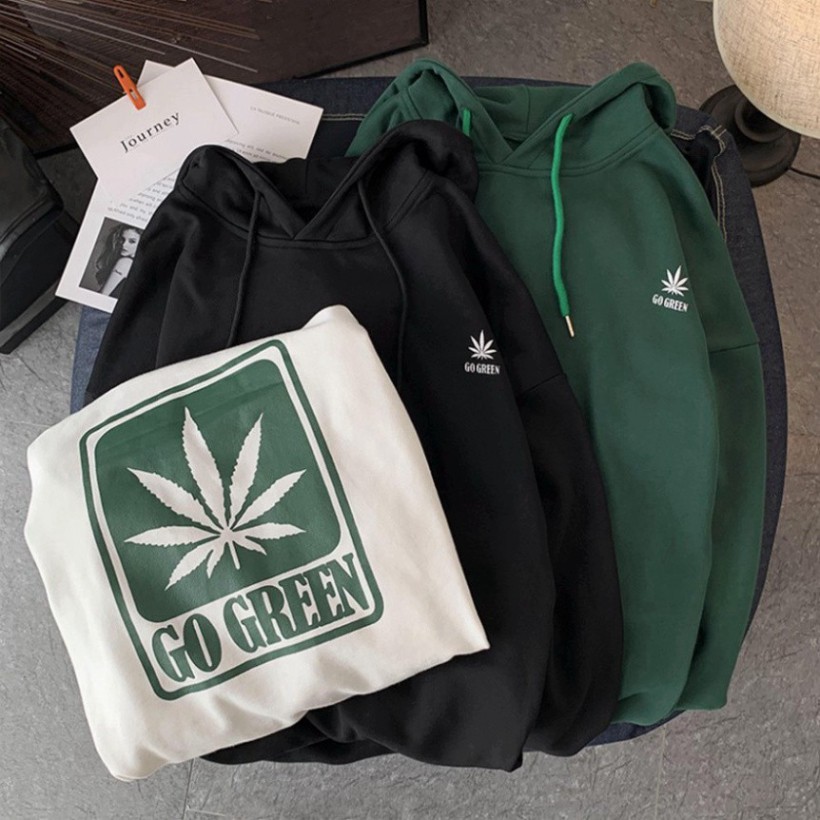 Áo Hoodie Unisex ⚡G𝐢́𝐚 𝐇𝐮̉𝐲 𝐃𝐢𝐞̣̂𝐭 ⚡ Áo hoodie Go Green ⚡ Chất Liệu Nỉ Bông Xuất Hàn Cao Cấp