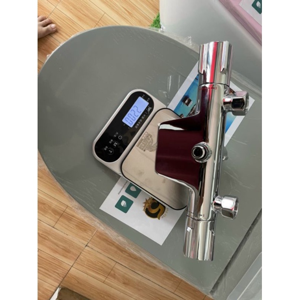 Sen cây tắm đứng Chỉnh Nhiệt Độ Nóng Lạnh hàng đồng thau - Quảng Đông Tay và Bát sen loại sịn