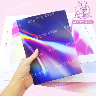 HÌNH THẬT - Bao tập galaxy hologram 7 màu cho học sinh - bọc vở cầu vồng - giấy bao tập vở sinh viên