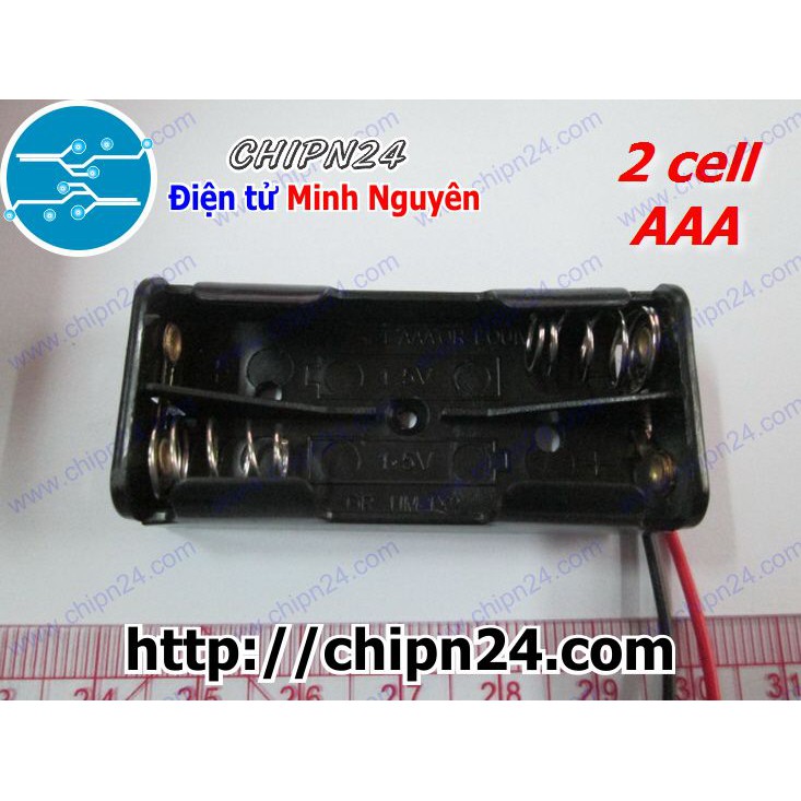 [2 CÁI] Hộp Đế pin 2 viên AAA