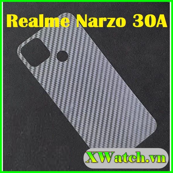 Miếng dán carbon mặt lưng Realme C21Y Q2 Q2i Q2 pro Realme Narzo 30A Realme GT GT Neo C11 C12 C15 C20 C25 Realme 8 8pro