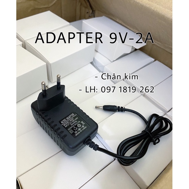 Nguồn Sạc Loa Kéo Mini 9v 2A chân kim Dùng sạc cho loa kéo