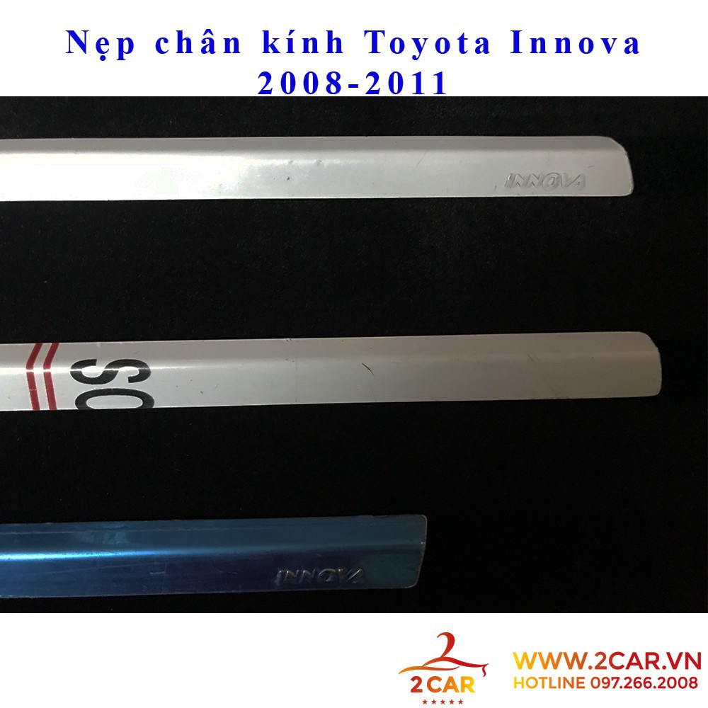 Nẹp viền chân kính Toyota innova 2008-2011, inox cao cấp