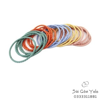 Dây cột tóc nhiều màu siêu co giãn dùng được nhiều lần