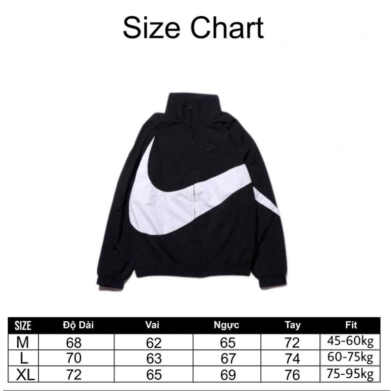 Áo Khoác Dù Jacket Back Swoosh 2 Lớp - Vải Cao Cấp
