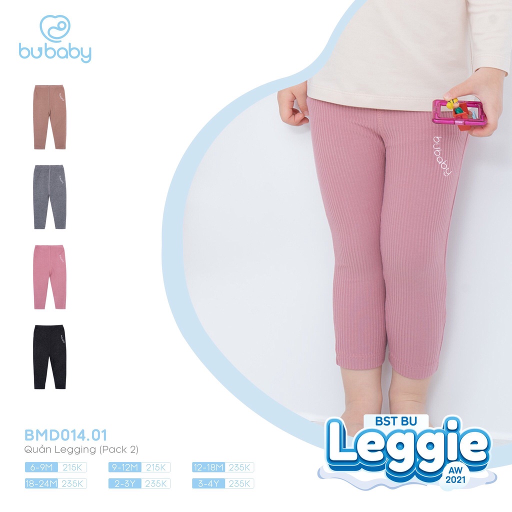 [CHÍNH HÃNG] Set 2 quần legging trẻ em BMD014.01 Bu