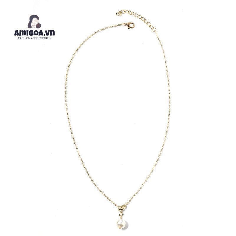 Vòng cổ Đính Ngọc Trai Có Thể Điều Chỉnh Phong Cách Cổ Điển Thời Trang