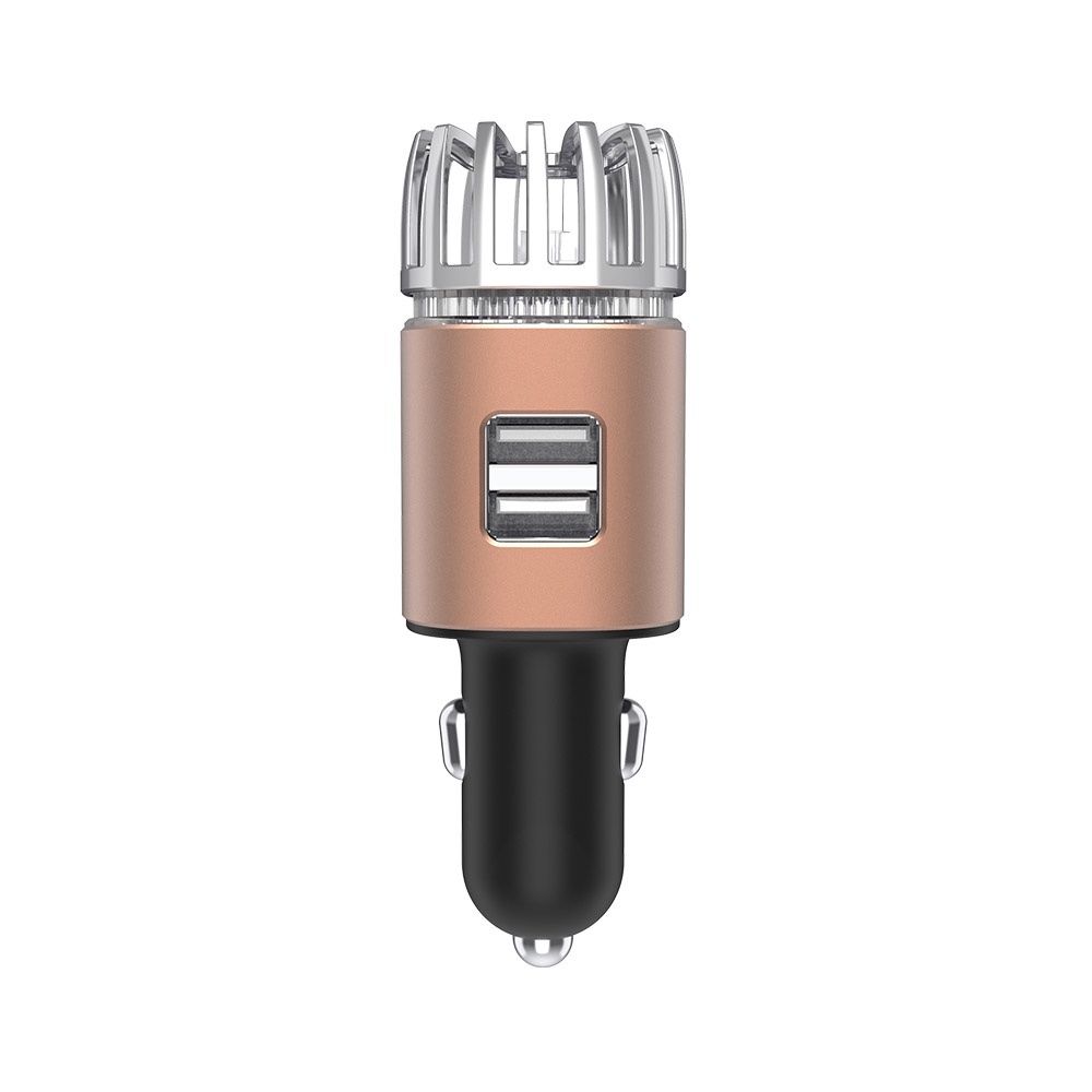 Máy tạo ion âm cho xe ô tô IONKINI tích hợp hai cổng sạc USB - khử mùi hôi trên xe ô tô