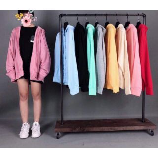 Áo hoodie zip unisex, có 9 màu, form rộng