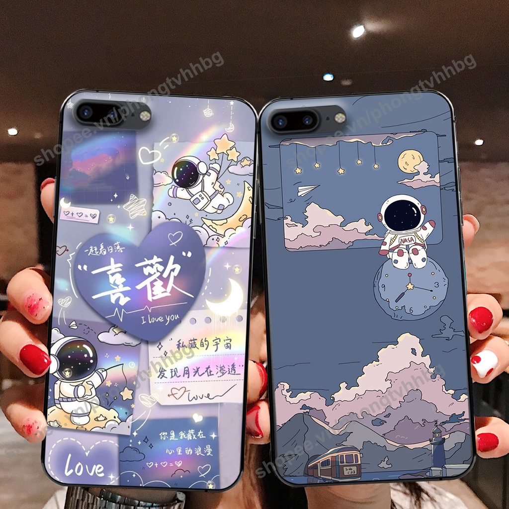 Ốp lưng Iphone 7 PLUS- IPHONE 7S PLUS- IPHONE 8 PLUS phi hành gia hoạt hình 3D cute giá rẻ