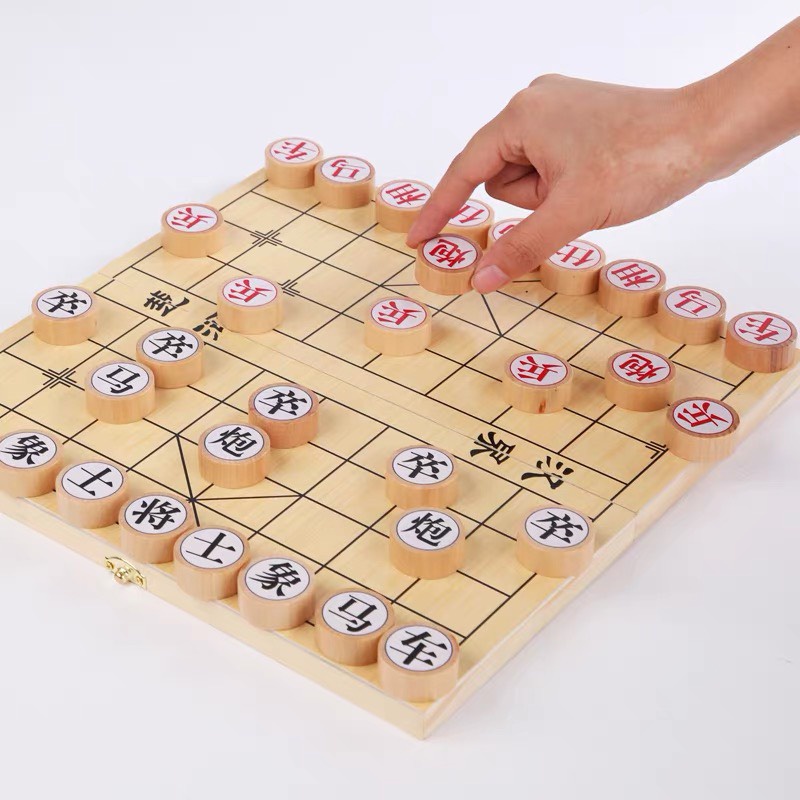 Bàn Cờ Tướng Bằng Gỗ Benrikids Có Hộp Đựng Tiện Lợi Rèn Luyện Tính Tập Trung Đồ Chơi Board Game Vui Nhộn