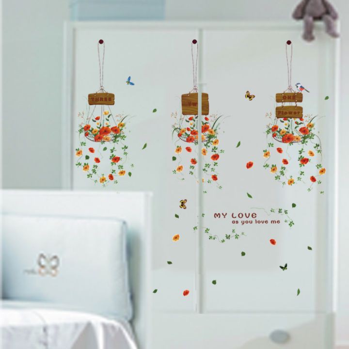 Decal dán tường Chậu hoa DKN067