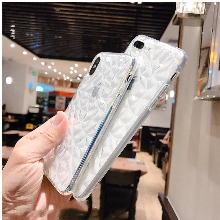 Ốp Lưng iphone nhựa dẻo Kim Cương đặc biệt 3D nổi chống trầy xước
