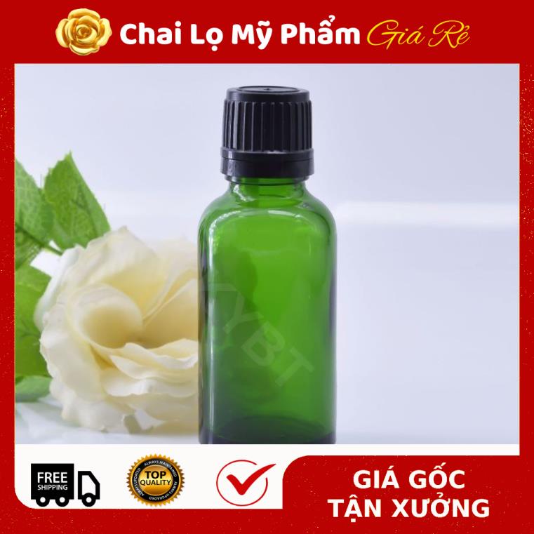 Lọ Chiết Serum ❤ [50ml,100ml] Lọ đựng tinh dầu Xanh Lá nắp vặn đen,trắng chiết serum , phụ kiện du lịch