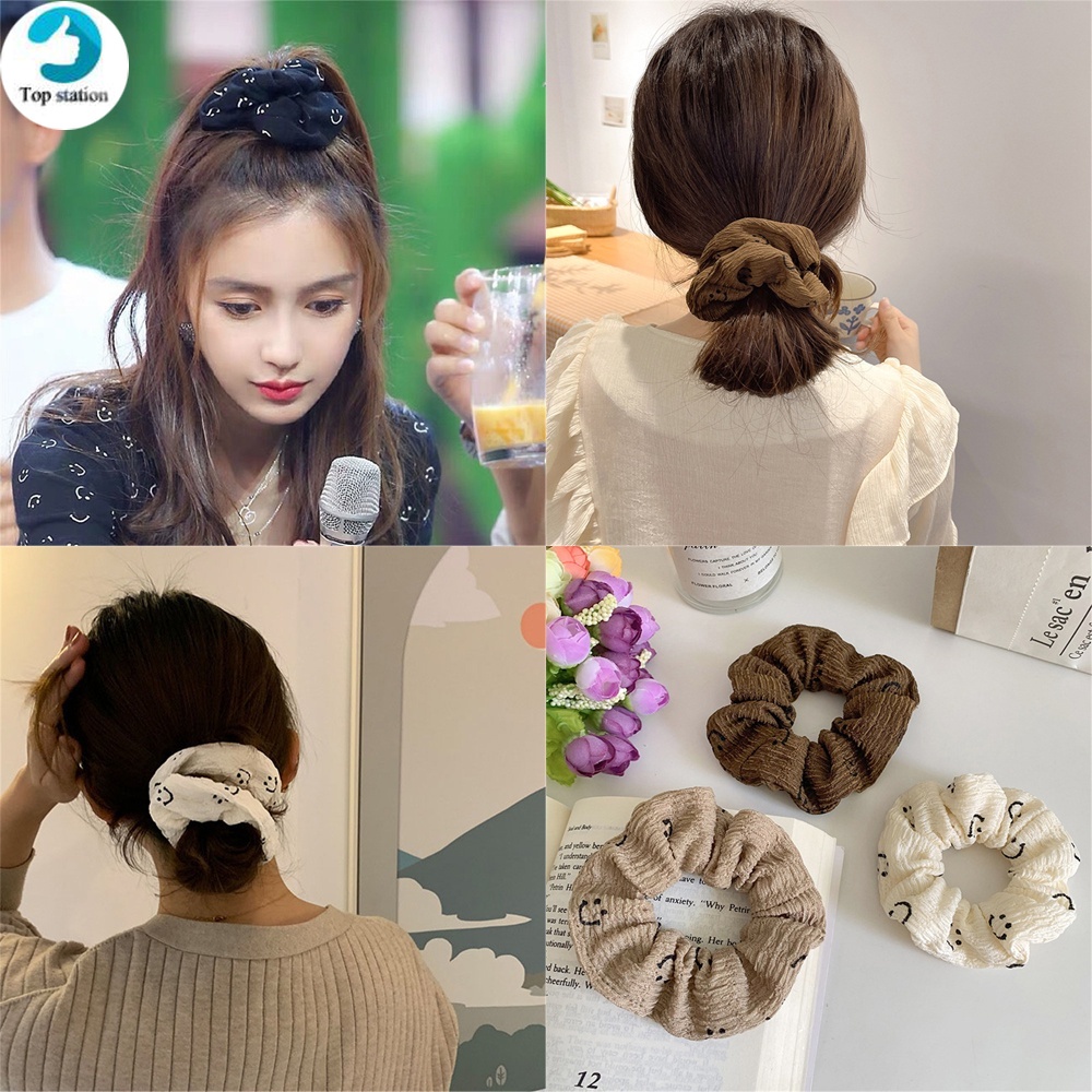 Dây cột tóc hình mặt cười phong cách hàn quốc thời trang cho nữ