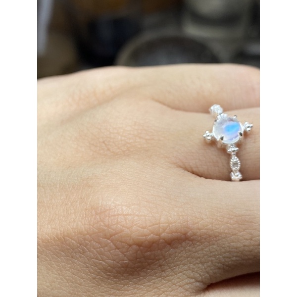 Nhẫn bạc 950 đá moonstone!