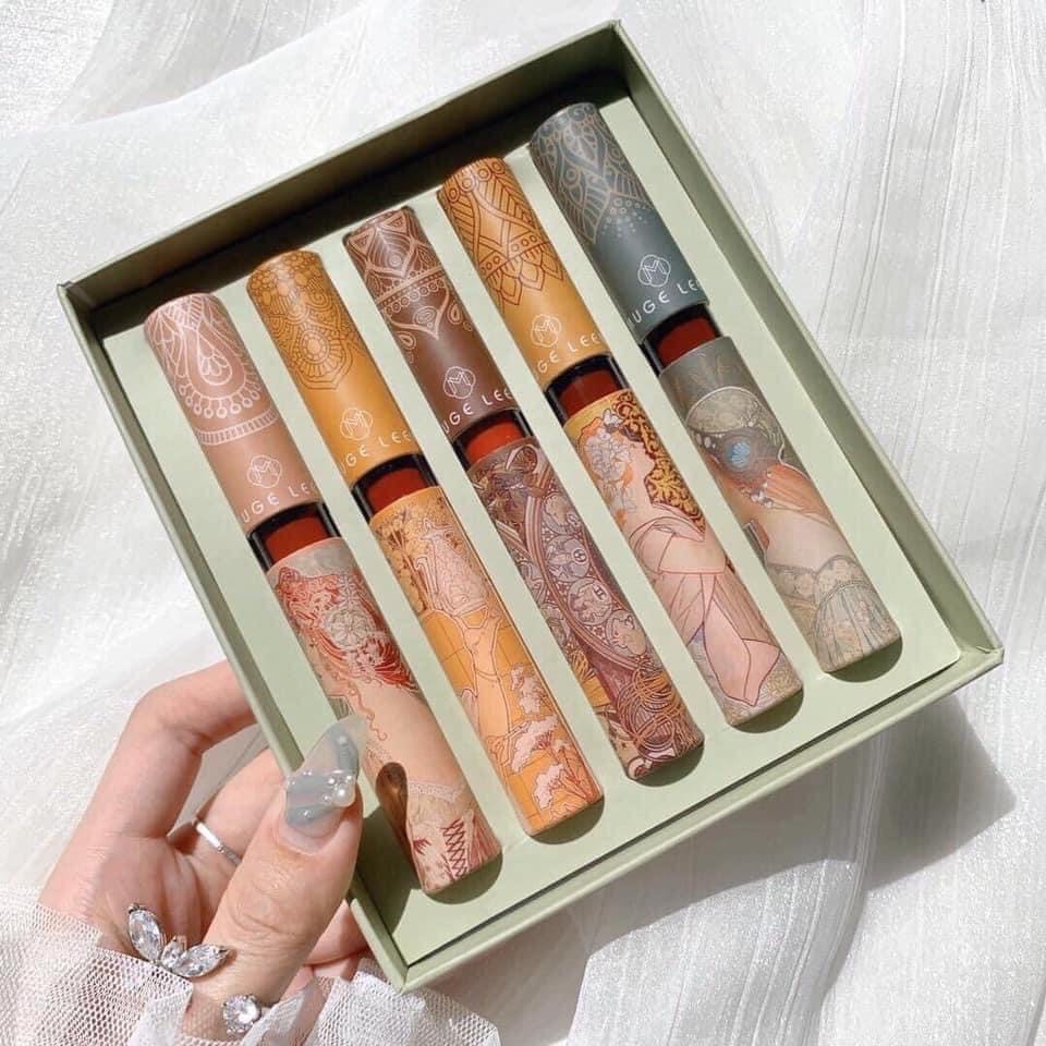 Son nội địa trung 💎FREESHIP💎 Set Son MUGE LEEN 5 Cây Tone Đỏ Cực Phẩm | BigBuy360 - bigbuy360.vn