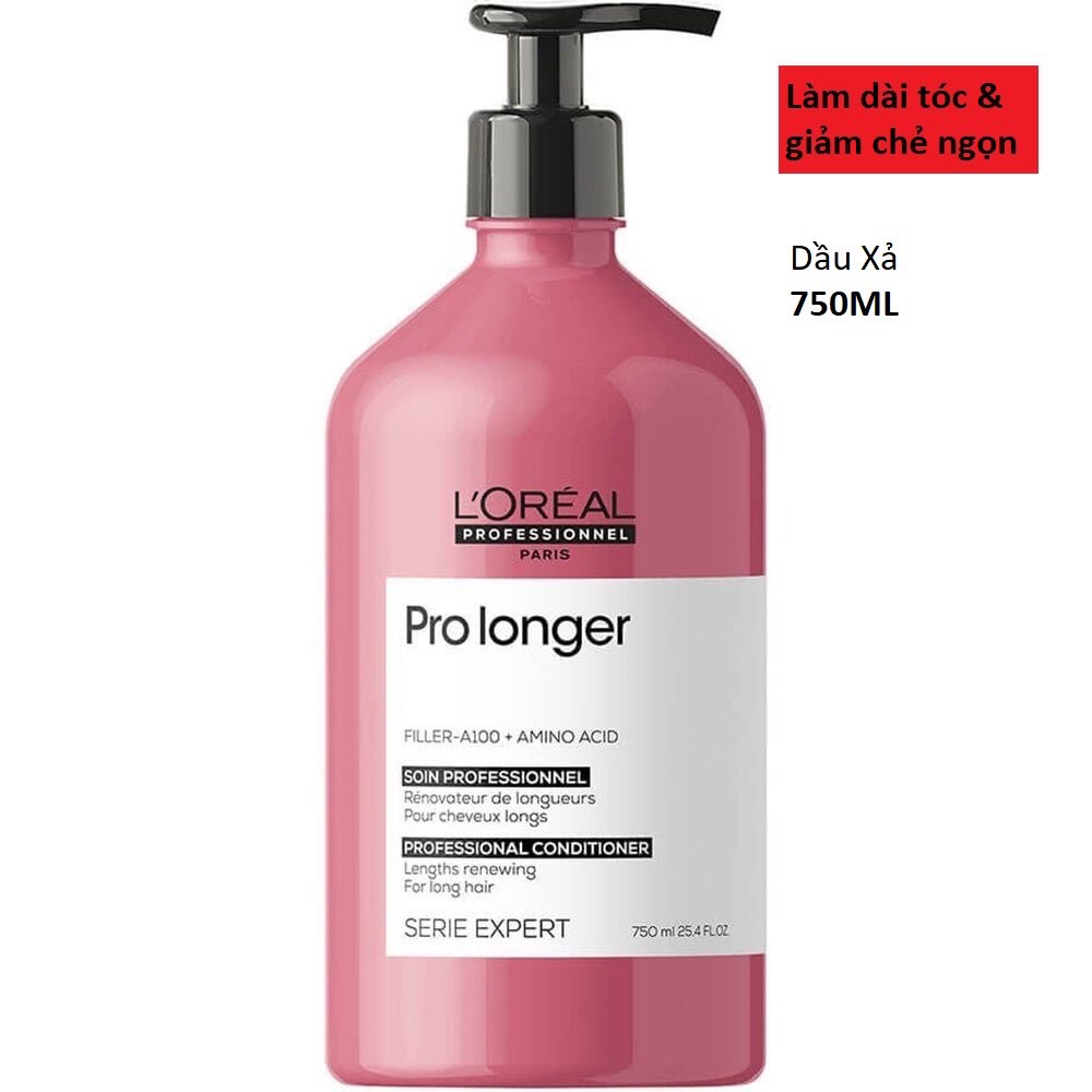 Dầu xả giảm gãy rụng, dưỡng dài và dày tóc L'Oréal Serie Expert Pro Longer 750ml - Loreal Chính Hãng