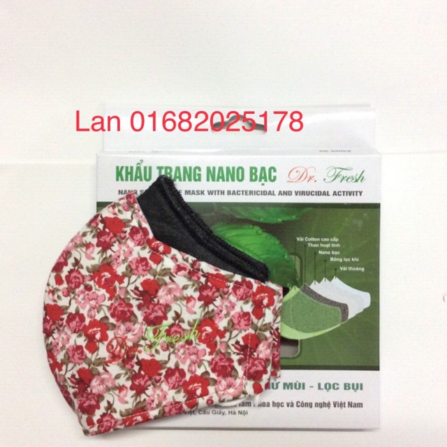 COMBO 05 Khẩu trang nano bạc than hoạt tính - Dr. Fresh VÀ 01 XỊT KHUẨN NAN0 BẠC | BigBuy360 - bigbuy360.vn