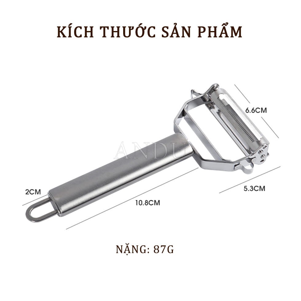 Dụng Cụ Bào Củ Quả Thành Sợi Đa Năng, Nạo Bằng Thép Inox Không Gỉ Tiện Lợi Cho Mọi Nhà