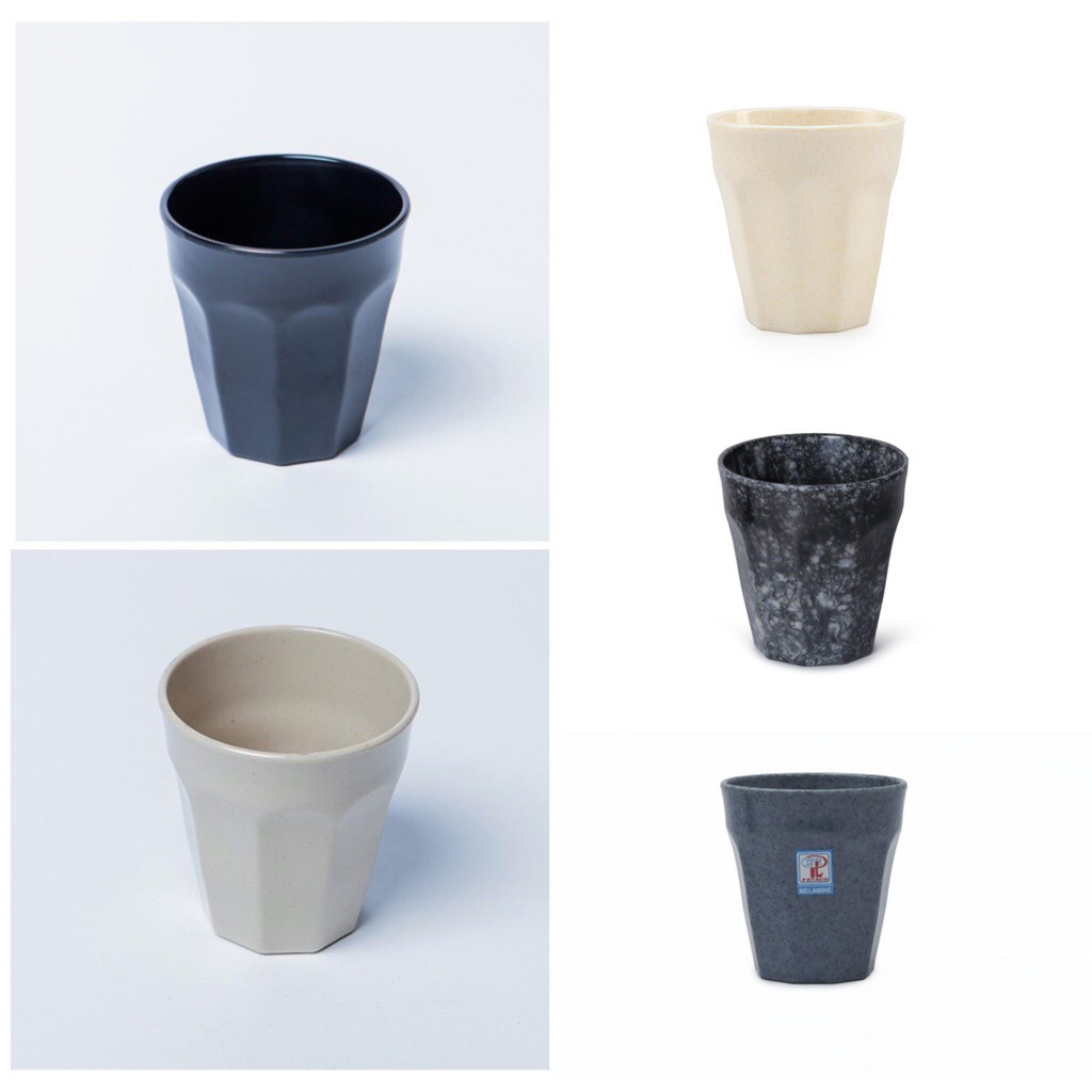 50 Ly Melamine Vân Đá Trắng, Xanh, Đen Cao 8.9cm