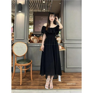 Váy trễ vai chun bụng