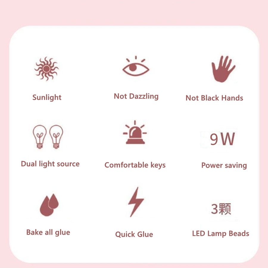 Máy Sấy Khô Sơn Móng Tay Bằng Tia UV Mini Có Đèn Led Tiện Dụng DIY