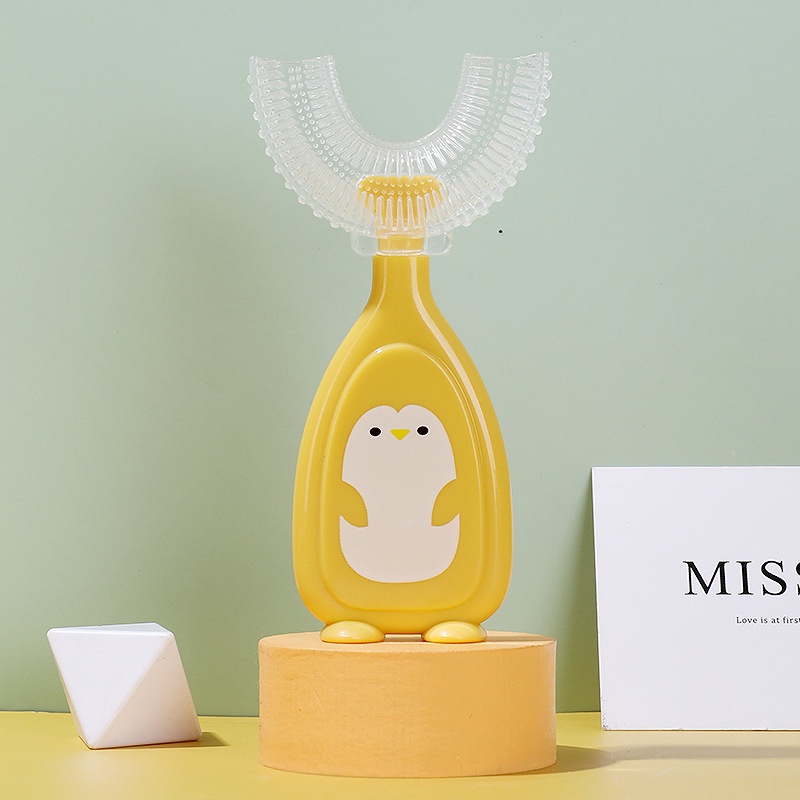 Bàn Chải Đánh Răng Silicone Hình Chữ U Cho Bé 0-13 Tuổi