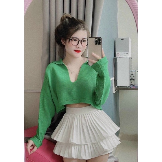 áo len crop siêu xinh