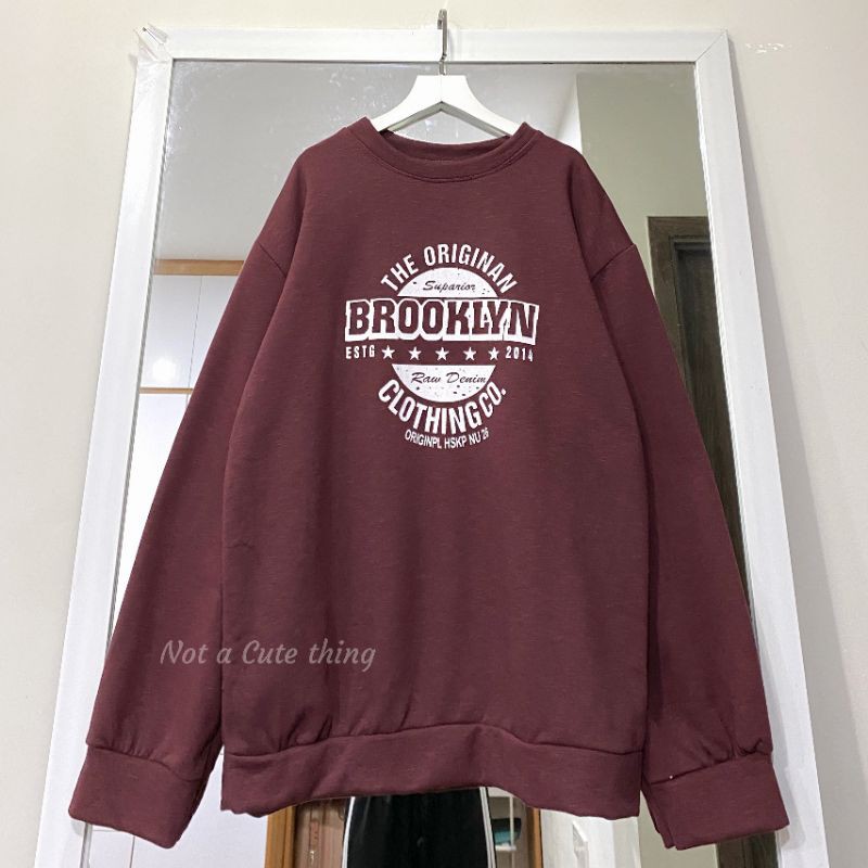 ÁO NỈ SWEATER BROOKLYN FORM RỘNG ULZZANG (HÌNH THẬT)